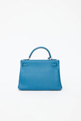 Hermès 2013 Cobalt Clemence Kelly Retourne 32 Bag