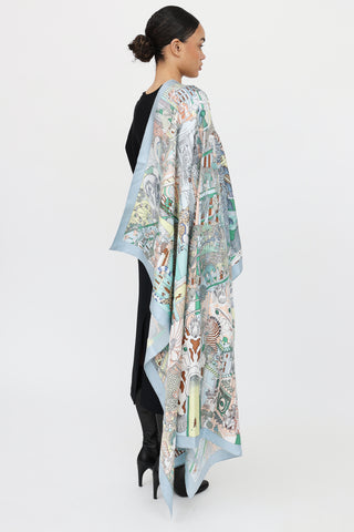 Hermès Animapolis Silk Scarf Shawl