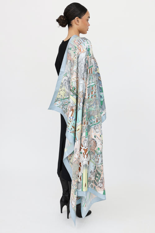 Hermès Animapolis Silk Scarf Shawl