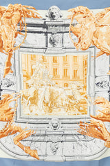 Hermès Blue & Multi Silk La Fontaine de Bartholdi Print 90 Scarf