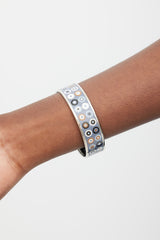 Hermès Blue & Multicolour Enamel Dancing Circles Bangle