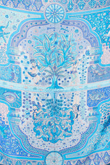 Hermès Blue & Pink Aux Portes de Palais 140 Scarf