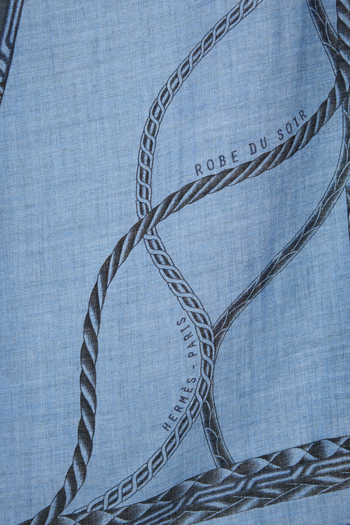 Hermès Silk & Cashmere Robe Du Soir 140 Scarf