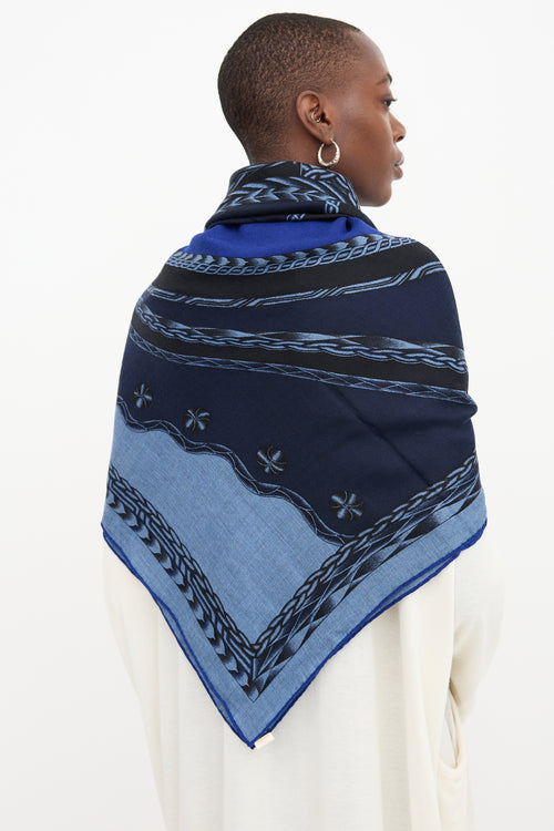 Hermès Silk & Cashmere Robe Du Soir 140 Scarf