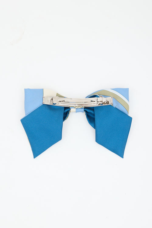 Hermès Grenelle Ex-Libris Print Hair Clip