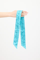 Hermès Blue Silk Exercices Pour Former La Main Twilly
