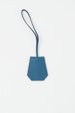 Hermès Blue Swift Leather Clochette Cles Keychain