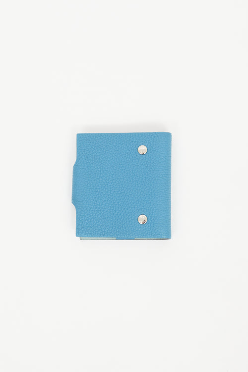 Hermès Blue Togo Leather Ulysse Mini Notebook