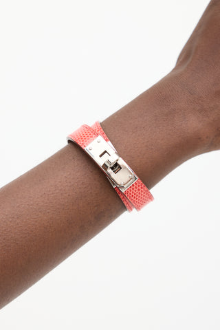 Hermès Bougainvillea Leather Kelly Double Tour Bracelet