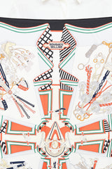 Hermès Silk Bouquets Sellier Scarf