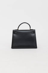 Hermès1991 Noir Box Kelly 32 Sellier Bag