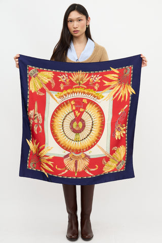 Hermès Silk Feather Brazil 90 Scarf