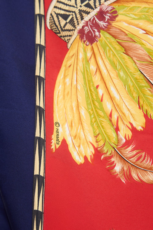 Hermès Silk Feather Brazil 90 Scarf