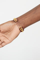 Hermès Brown Chaine D'ancre Leather Cuff