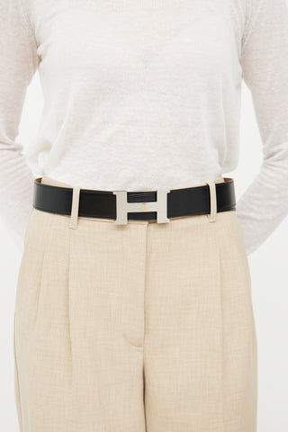 Hermès Brown & Black Reversible H Belt