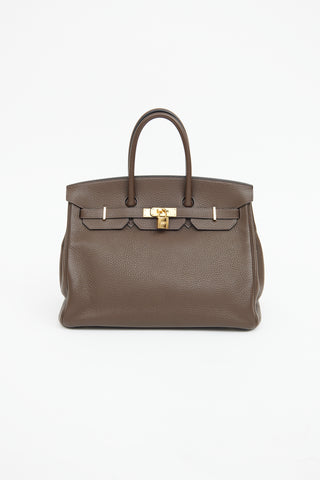 Hermès Cocoa Togo Birkin 35 Bag