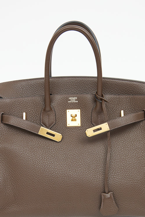 Hermès Cocoa Togo Birkin 35 Bag