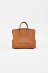 Hermès 2022 Gold Toile Goeland & Swift Leather Birkin Cargo 25 Bag