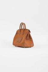 Hermès 2022 Gold Toile Goeland & Swift Leather Birkin Cargo 25 Bag