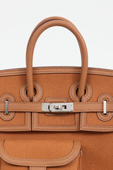 Hermès 2022 Gold Toile Goeland & Swift Leather Birkin Cargo 25 Bag