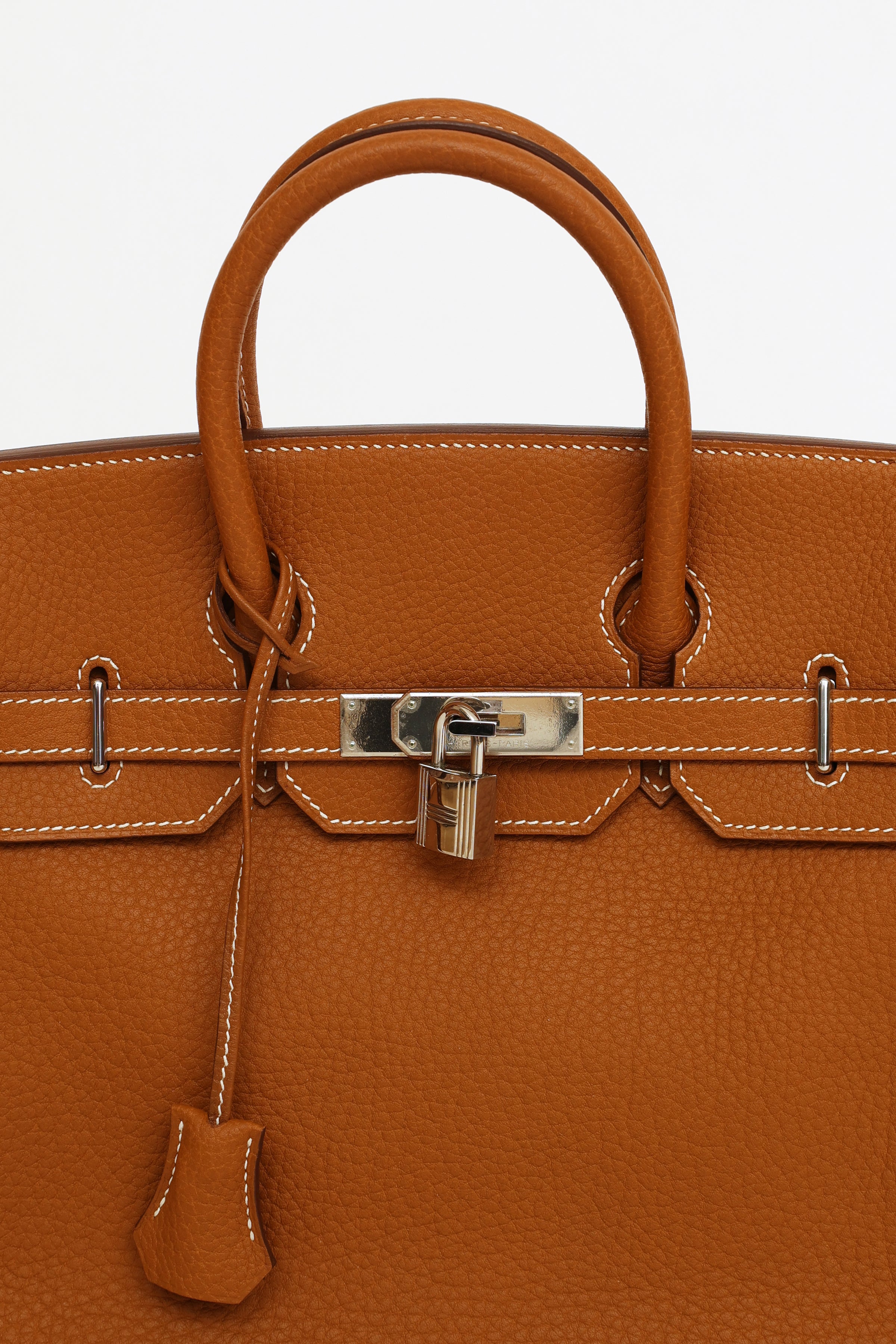 Hermès // 2008 Haut à Courroies Birkin 32cm Gold Fjord Leather Bag