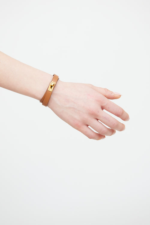 Hermès Gold Swift Mini Kelly Double Tour Bracelet