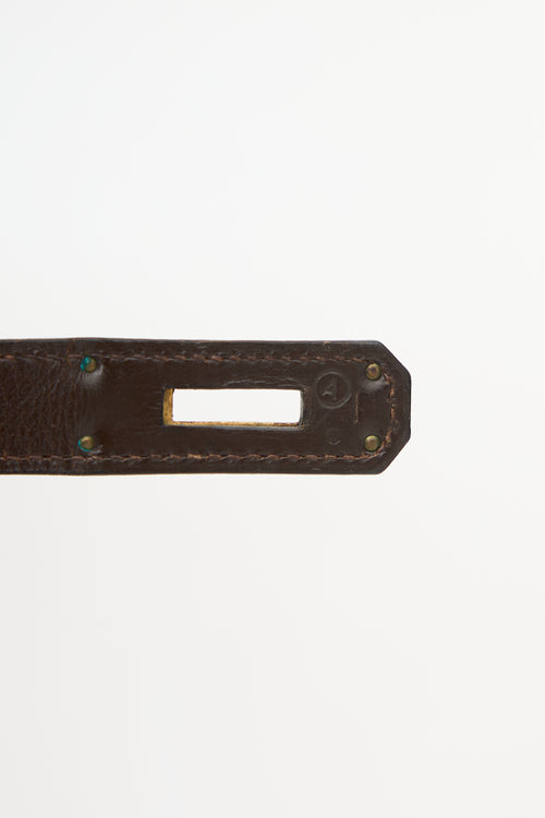 1971 Chocolate Box Leather Kelly Retourne 32 Bag