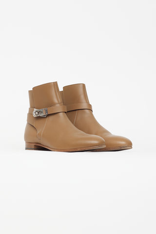 Hermès Brown Leather Neo Boot