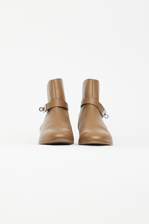 Hermès Brown Leather Neo Boot