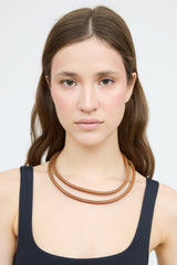 Hermès Tour Leather Cord Necklace