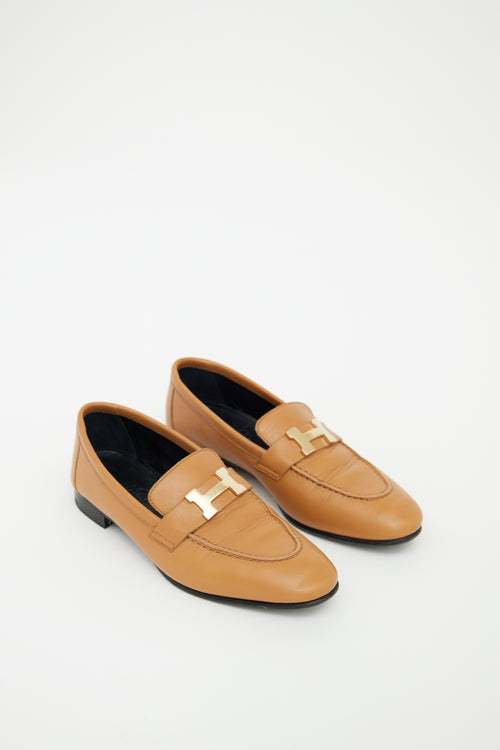 Leather & Gold H Paris Loafer