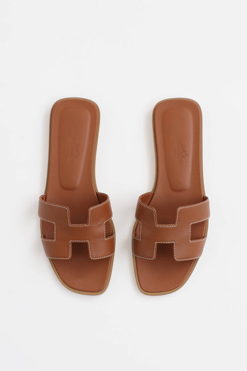 Hermès Box Leather Oran Sandal