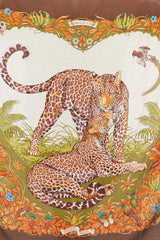 Hermès Brown & Orange Jungle Love Cashmere Shawl