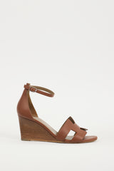 Hermès Brown & Silver Leather Legend Sandal