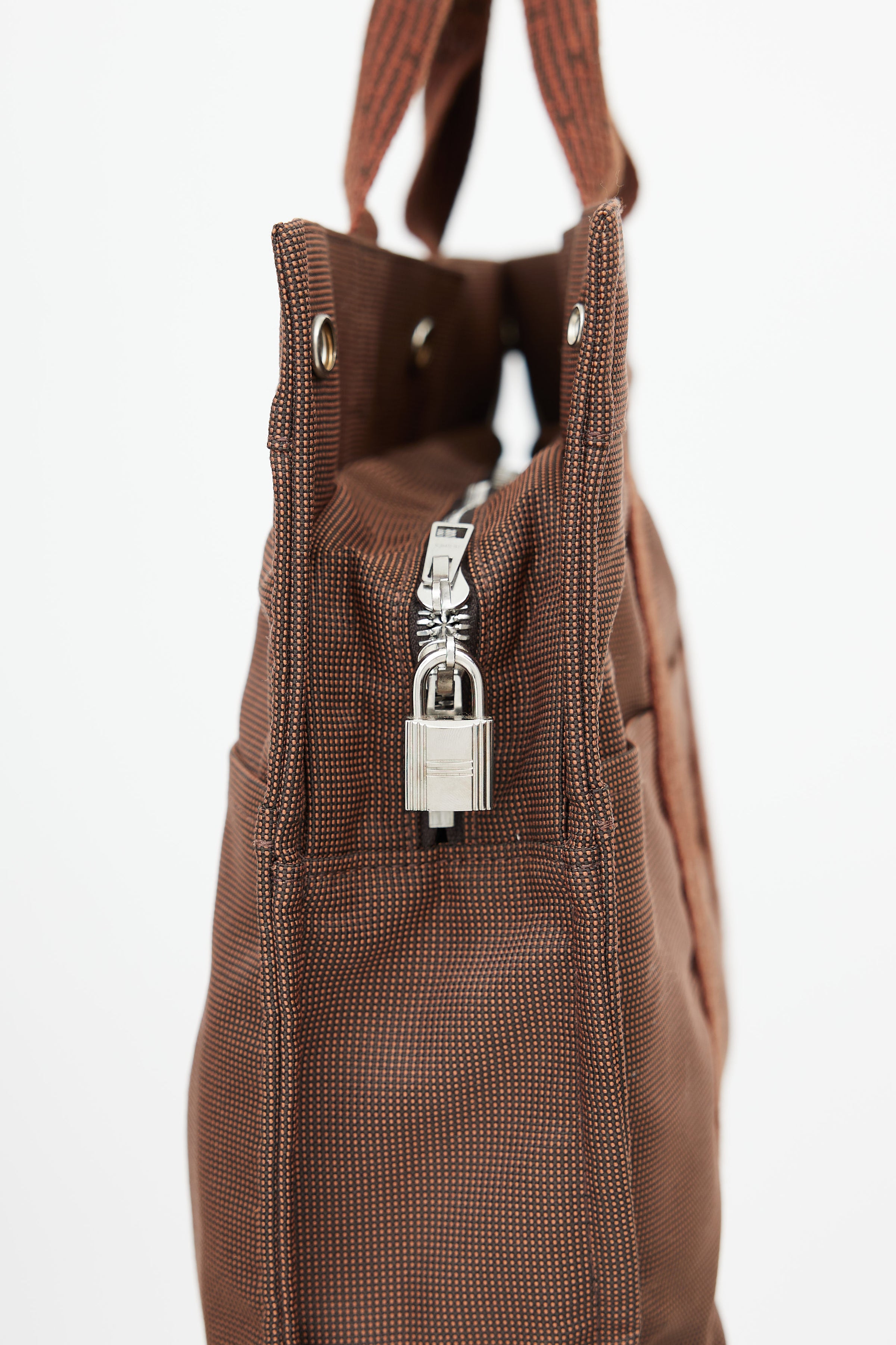 Hermès Toile Herline Vertical Cabas - Brown Totes, Handbags
