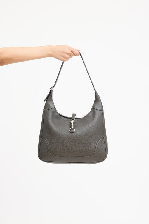 Hermès 2006 Graphite Clemence Trim 35 Bag