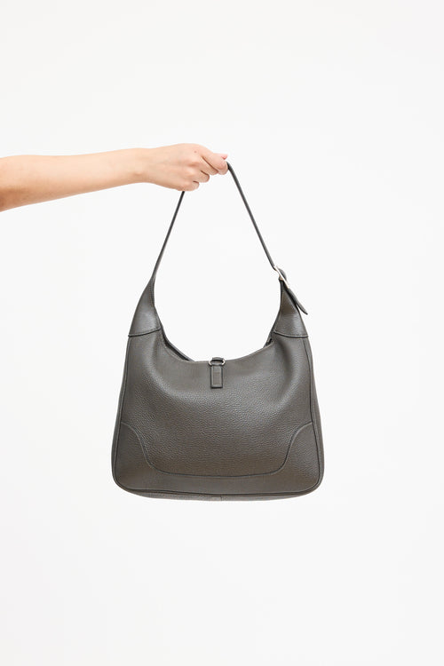 Hermès 2006 Graphite Clemence Trim 35 Bag