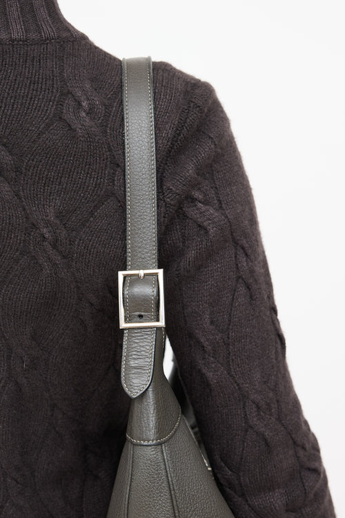 Hermès 2006 Graphite Clemence Trim 35 Bag