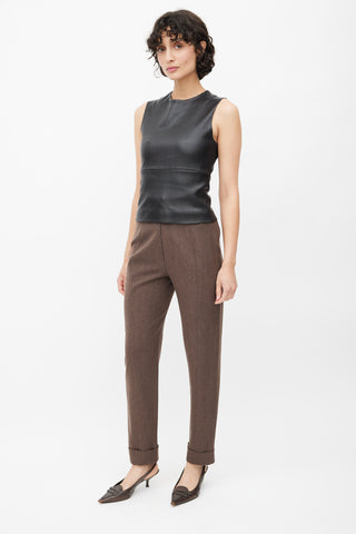 Hermès Brown Wool Tapered Trouser