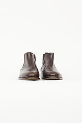 Hermès Brown Leather Chelsea Boot