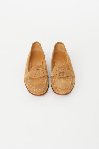 Hermès Brown Perforated H Loafer