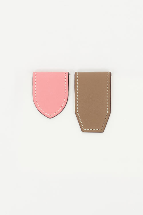 Hermès Brown & Pink Magnetic Bookmark