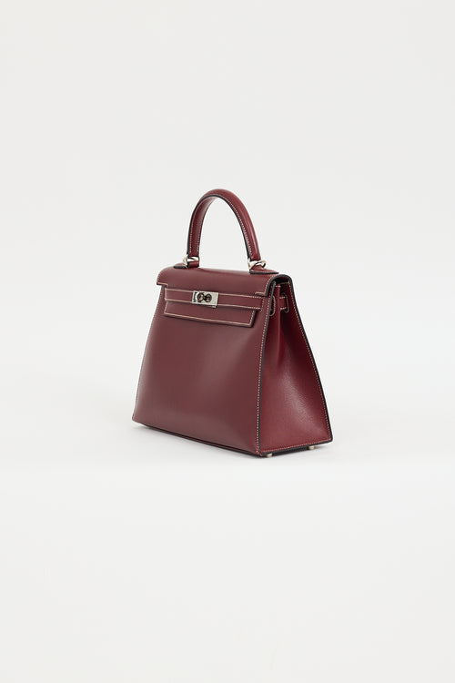 Hermès 2002 Rouge Lisse Kelly Sellier 28 Bag