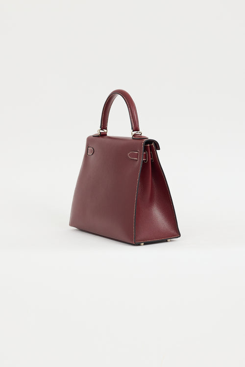 Hermès 2002 Rouge Lisse Kelly Sellier 28 Bag