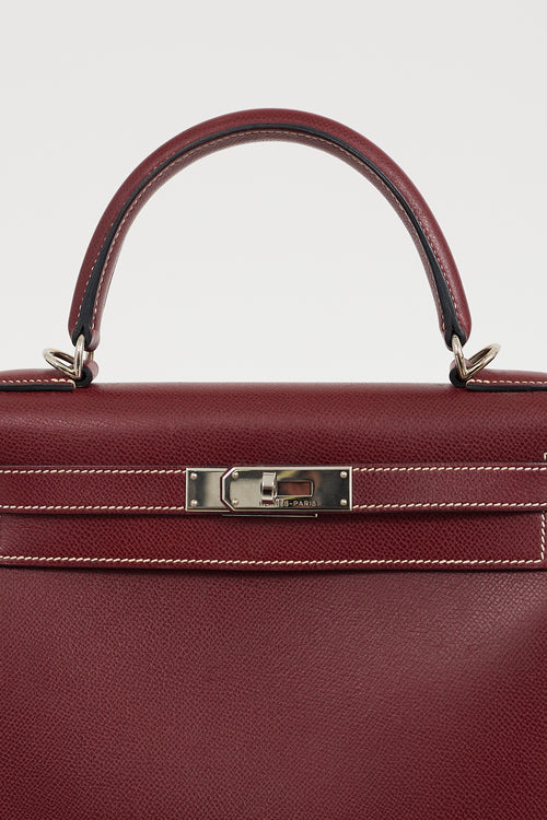 Hermès 2002 Rouge Lisse Kelly Sellier 28 Bag