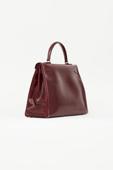 Hermès 1981 Bordeaux Box Kelly Retourne 35 Bag Bag
