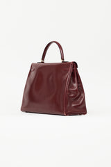 Hermès 1981 Bordeaux Box Kelly Retourne 35 Bag Bag