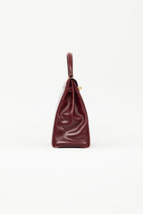 Hermès 1981 Bordeaux Box Kelly Retourne 35 Bag Bag