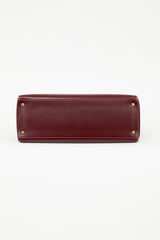Hermès 1981 Bordeaux Box Kelly Retourne 35 Bag Bag