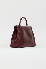 Hermès 1981 Bordeaux Box Kelly Sellier 35 Bag